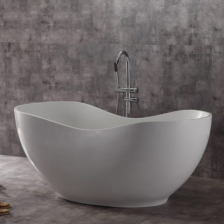 Luxury Corian Bathtub,66''Stand Alone Solid Surface Bathtub